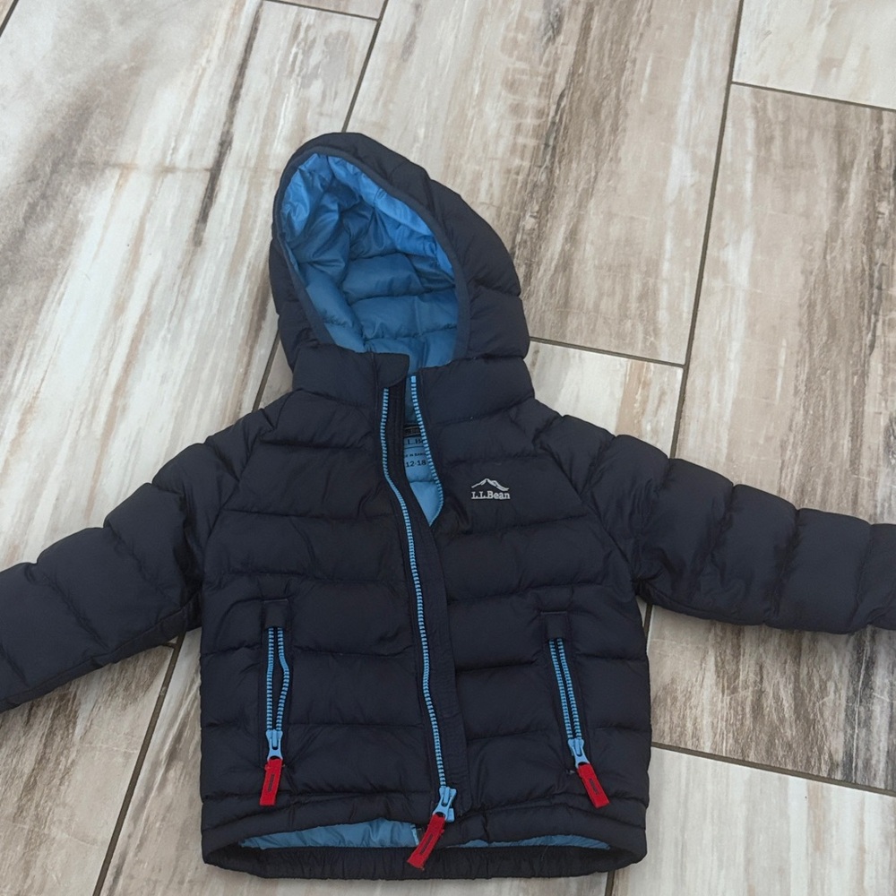 L.L. Bean Light Blue Puffer Jacket 12-18M EUC
